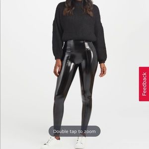 NWT Spanx Patent Leather Leggings-  Medium